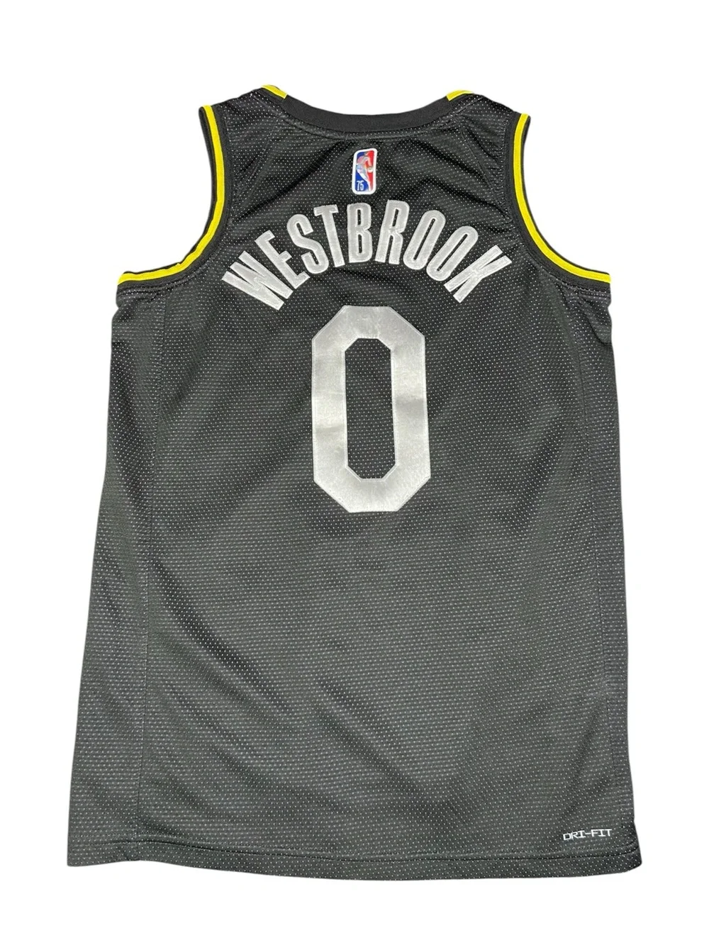 Nike Kids Los Angeles Lakers Black and Yellow Jersey Top - Number 0